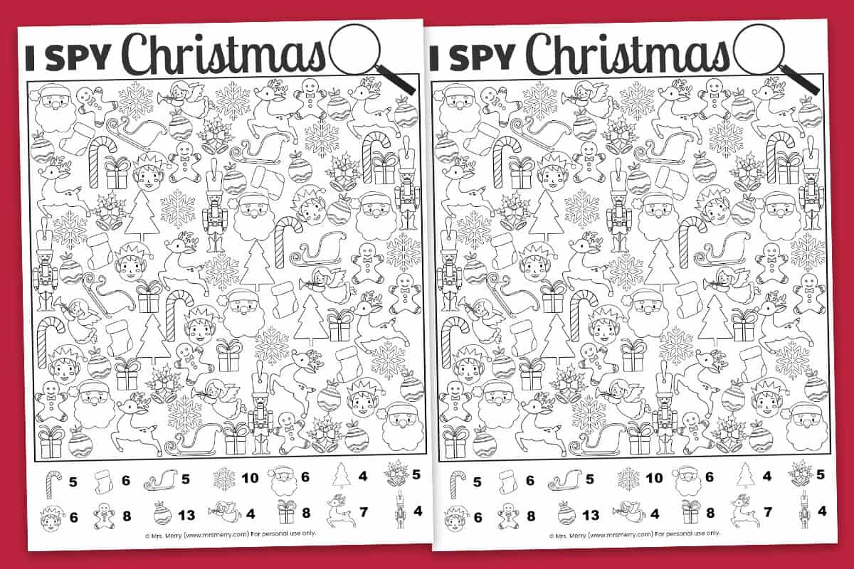 Free Printable I Spy Christmas Activity | Mrs. Merry