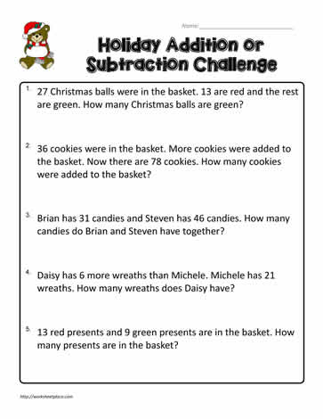 3rd Grade Word Problems Worksheets