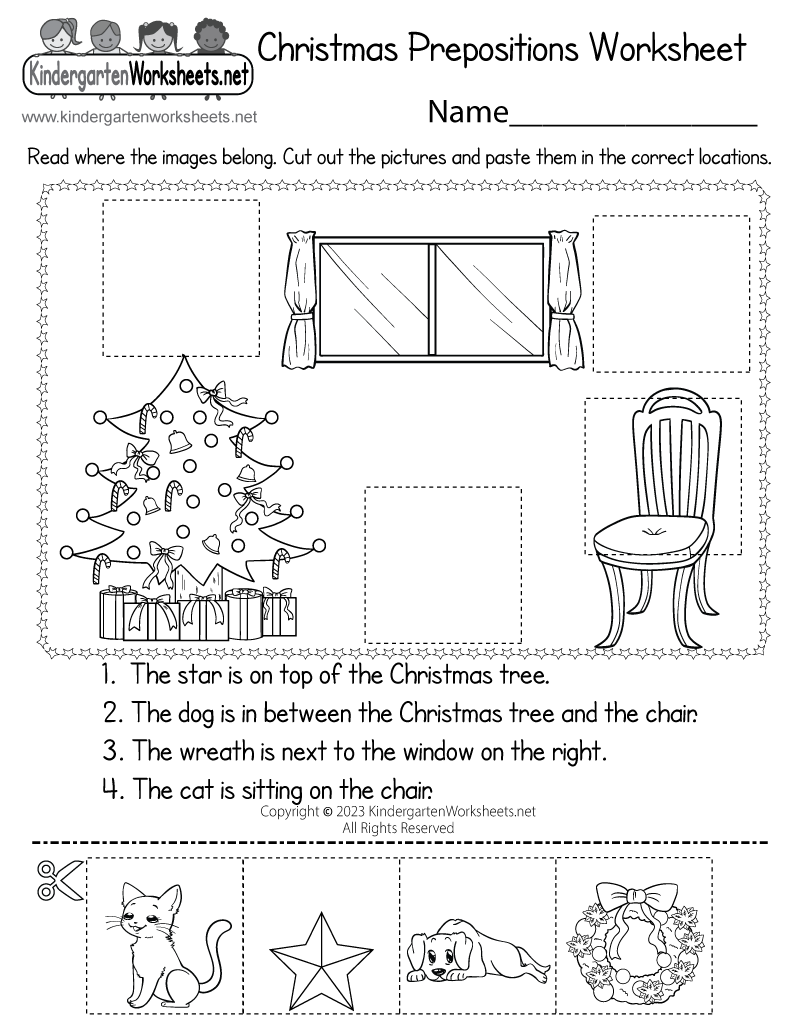 Christmas Prepositions Worksheet - Free Printable, Digital, &  PDF