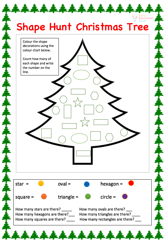 Free Printable Christmas Maths Worksheets - Early Education Zone