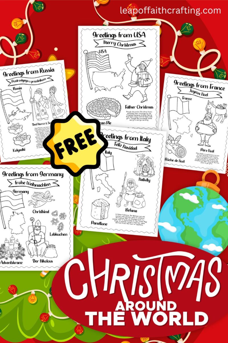 christmas around the world print outs