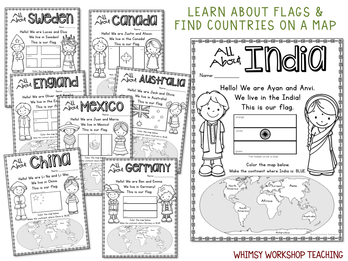 christmas around the world print outs