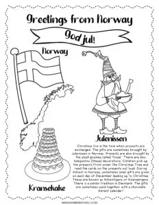 christmas around the world worksheet printables