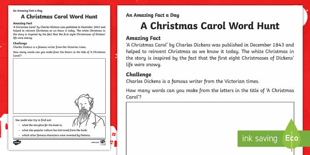 christmas carol literature worksheet