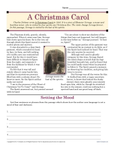 christmas carol worksheet printable