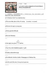 christmas carol worksheet printable