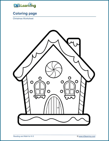 christmas color worksheet