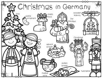 christmas coloring around the world