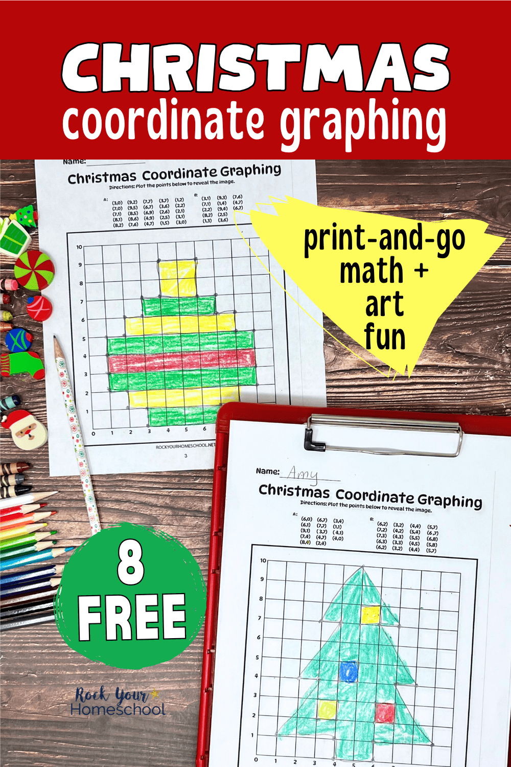 Christmas Coordinate Graphing Worksheet Festive Math Activities For Kids