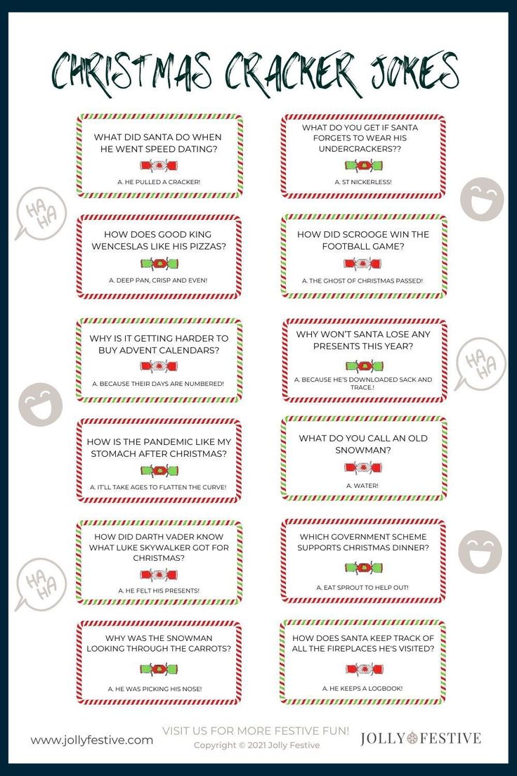 Christmas Cracker Jokes Free Printable