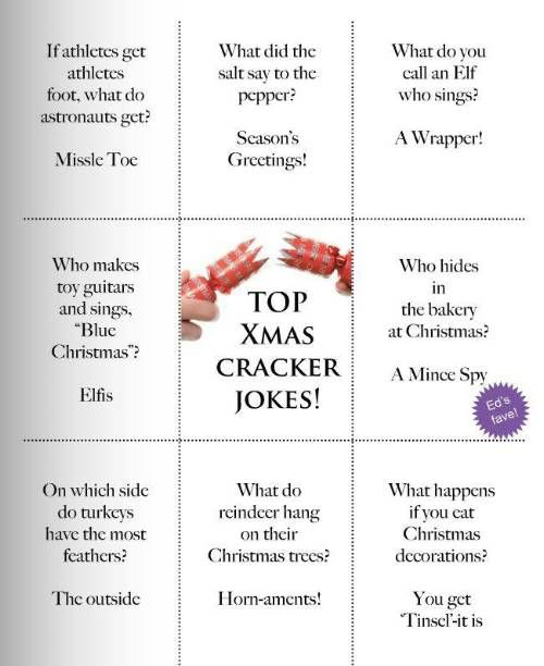 christmas cracker jokes printable pdf