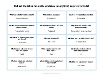 Lunchbox jokes | TPT