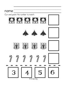 Christmas Cut and Paste Worksheet for 1st Grade | Lesson Planet