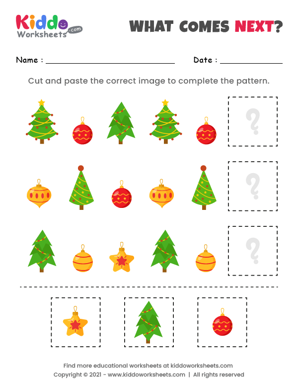 christmas educational worksheet