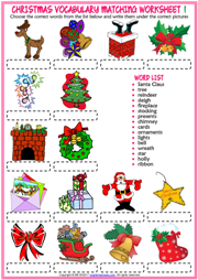 christmas educational worksheet