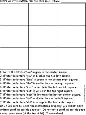 Following directions and color word identification are at the core ...