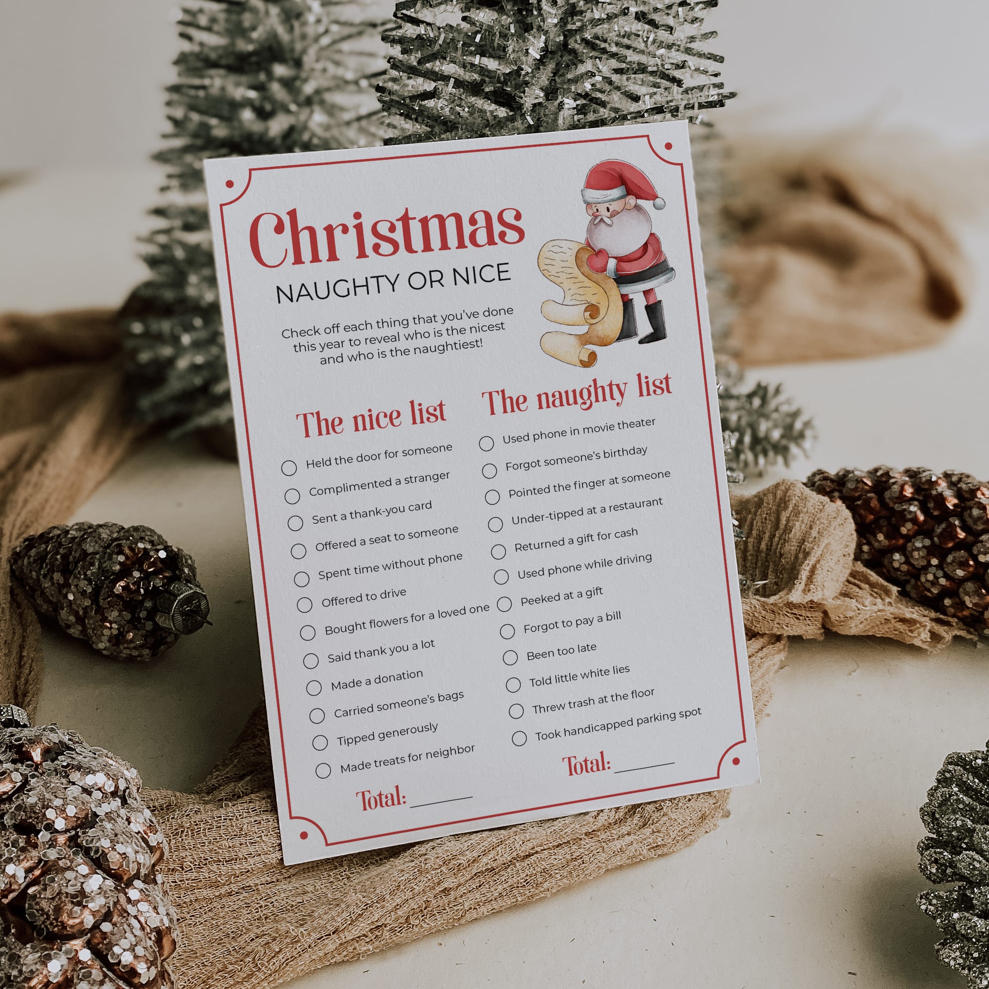 christmas food shopping list template printable