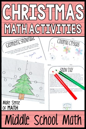 christmas fun sheets for middle school