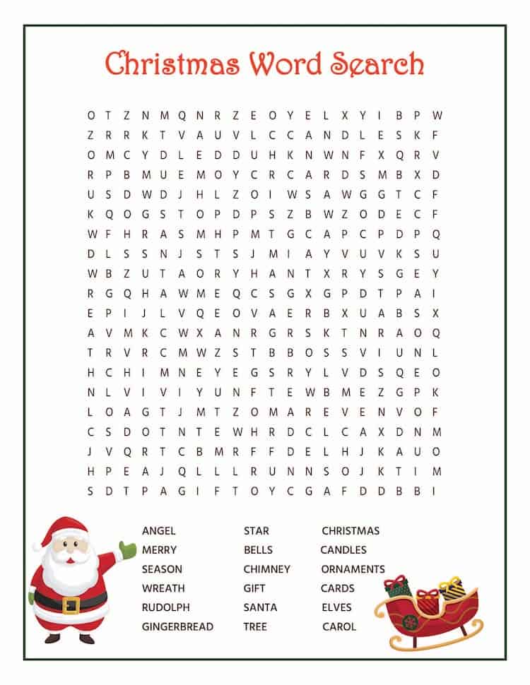 christmas game worksheet