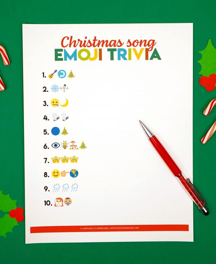 christmas game worksheet