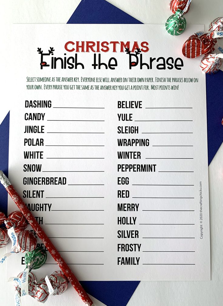 christmas games to print free