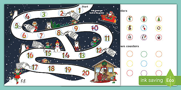 Christmas Board Game (teacher made) - Twinkl