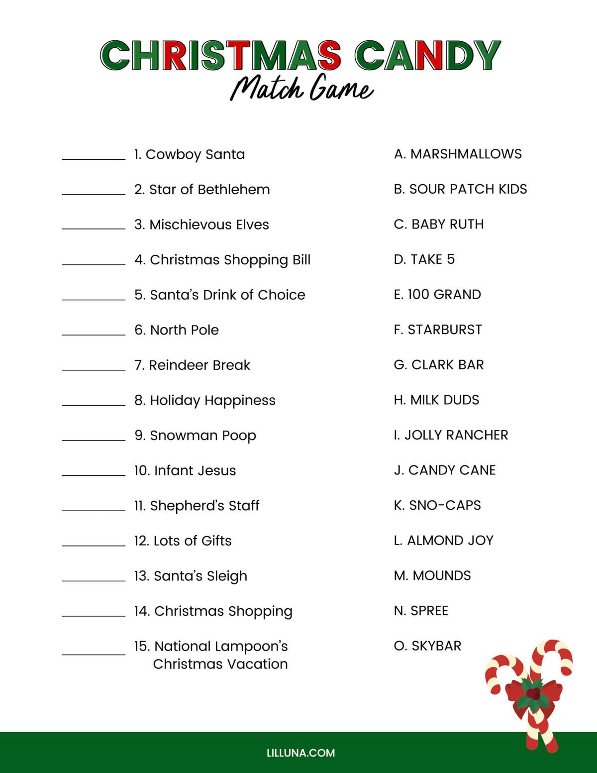 FREE Printable Christmas Games {4 FREEBIES} | Lil Luna
