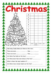 Christmas graph - ESL worksheet by RitaWi