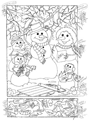Hidden Pictures Publishing: Snowman Hidden Picture Puzzle for ...