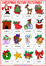 christmas language worksheet