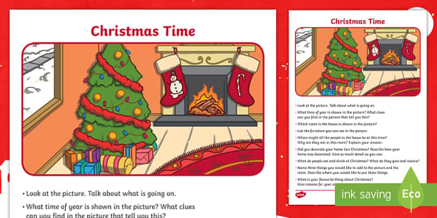 Christmas Oral Language Activities Worksheet (teacher made)