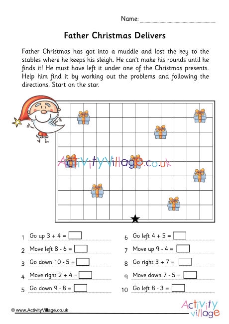 Father Christmas Delivers Map Puzzle 2