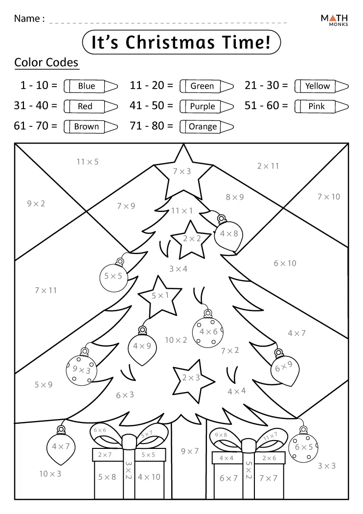 christmas math packet