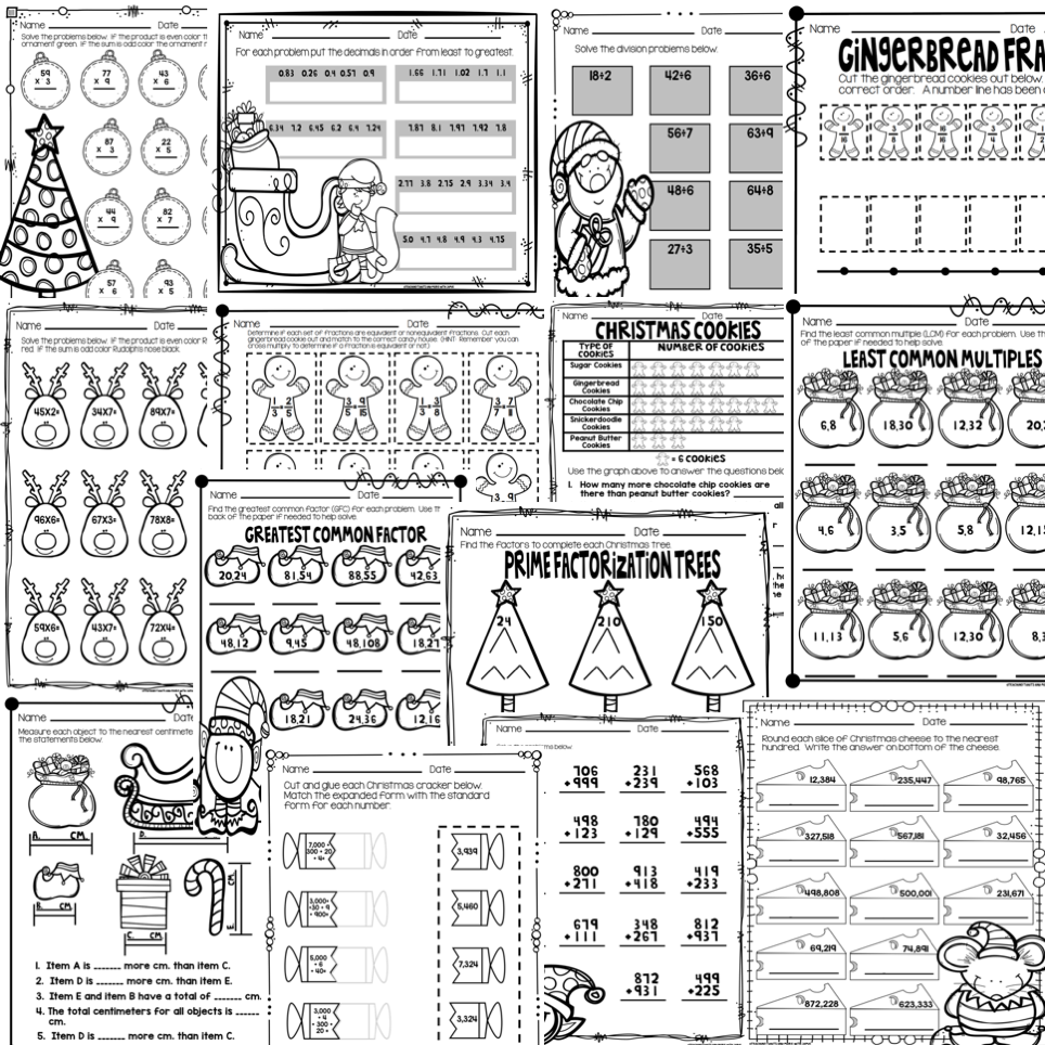 Christmas Math Printables