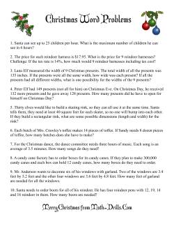 Christmas Math Worksheets