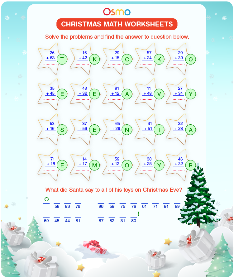 Christmas Math Worksheets | Download Free Printables For Kids
