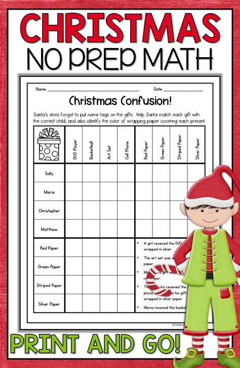 Christmas Math Worksheets Printable