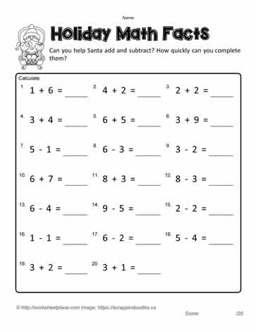 Add and Subtract Worksheets
