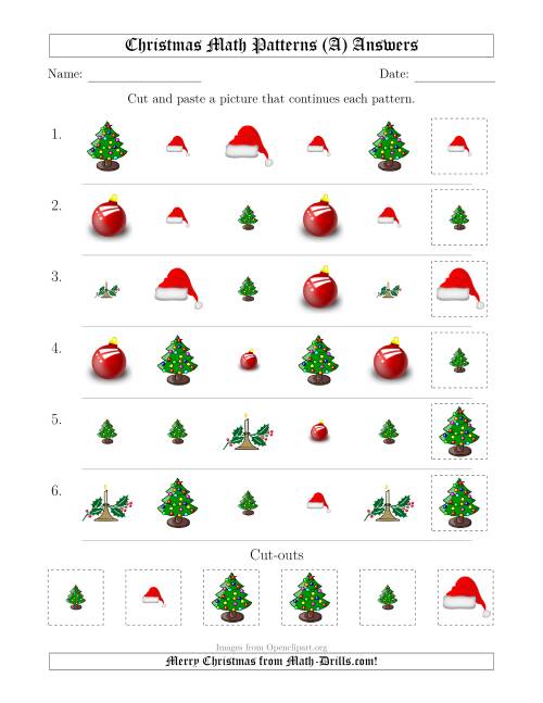 christmas maths worksheet
