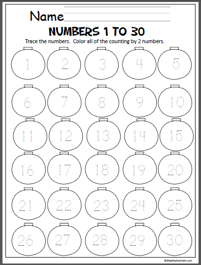 Free Printable Christmas Color by Number Worksheet - Pjs and Paint