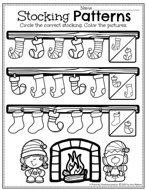 Christmas Worksheets for Preschool - Planning Playtime