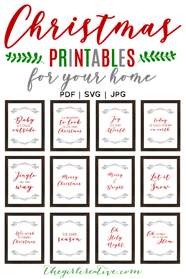 Christmas Printables for Your Home - The Girl Creative