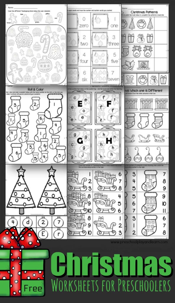 ? FREE Printable Christmas Worksheets for Preschool