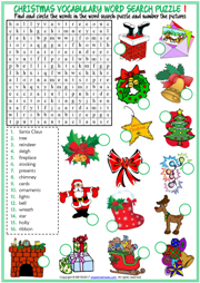 christmas puzzle worksheet
