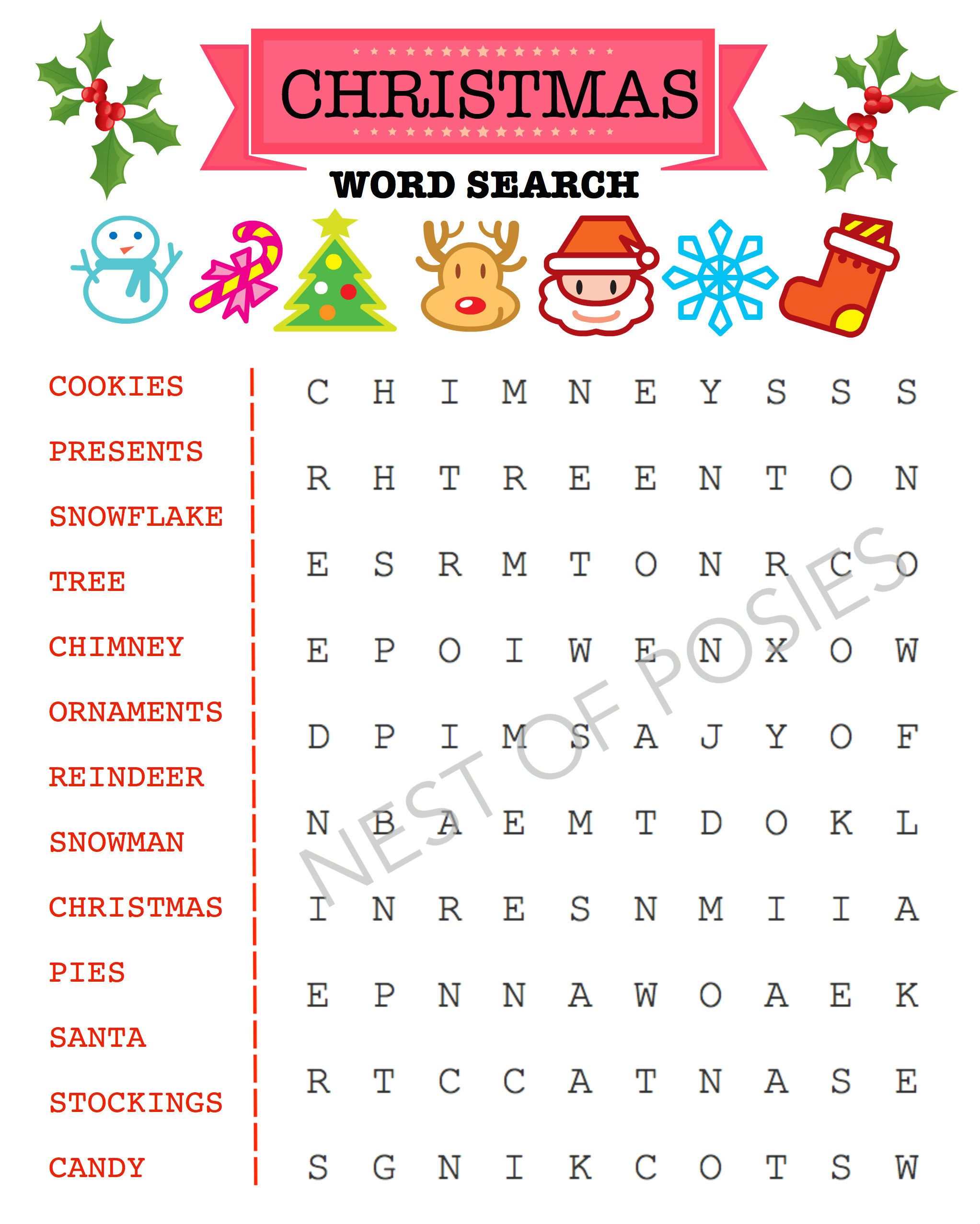 christmas puzzle worksheet