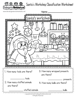 Christmas Worksheets for Kindergarten (Free Printables)