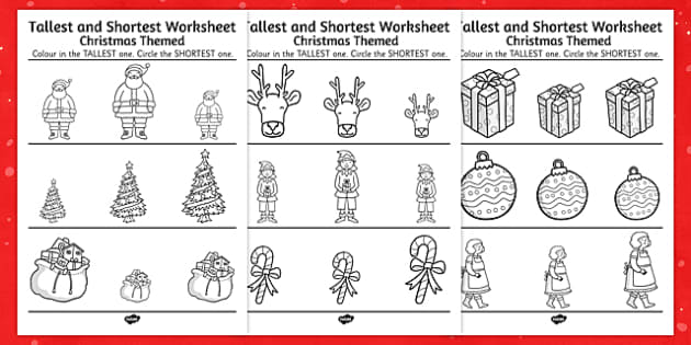 ? FREE Printable Christmas Worksheets for Preschool
