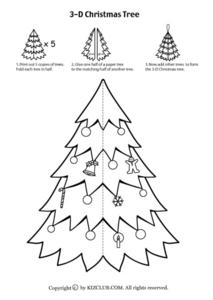 christmas tree worksheet for kindergarten