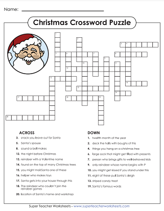 christmas word puzzles