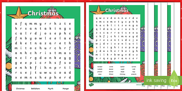 christmas word search